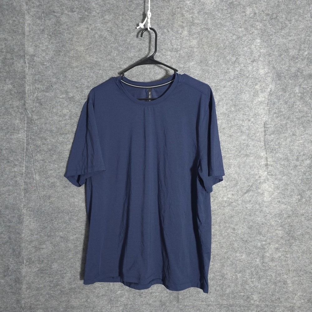 Ten Thousand Versatile Shirt Men XL Navy Blue Workout Tee TTKT009V2 Mesh Stretch